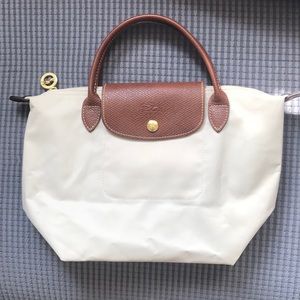 Long champ white/ light beige